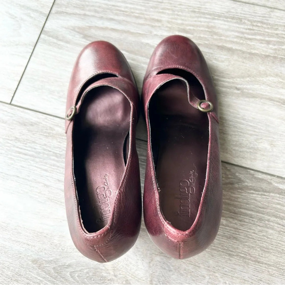 Clarks Indigo Burgundy Leather Mary Jane Pumps - Picture 5 of 14